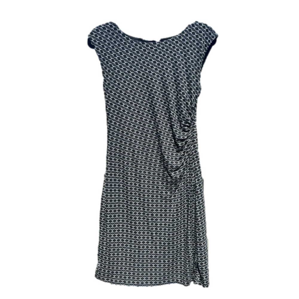 LOFT capped sleeve sheath dress with one side ruching